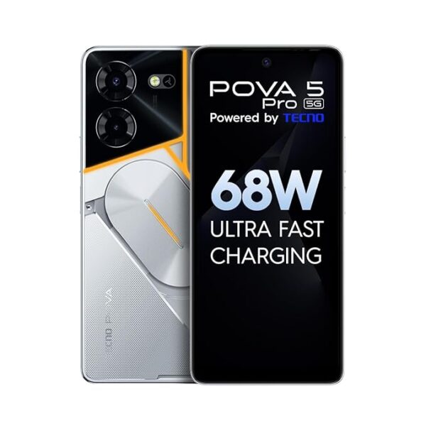 Pova 5 Pro 5G (Silver Fantasy, 8GB RAM,128GB Storage)