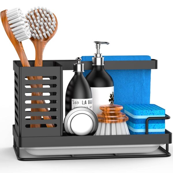 MURLONG Sink Caddy, Kitchen Sink Organizer Sponge Holder