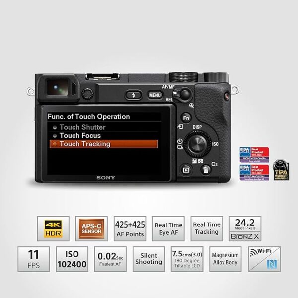 Sony Alpha ILCE-6400L 24.2MP Mirrorless Camera (Black) - Image 3