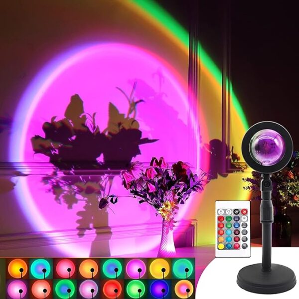 Sunset Lamp Projector, 16 Colors Laser With Led Lights