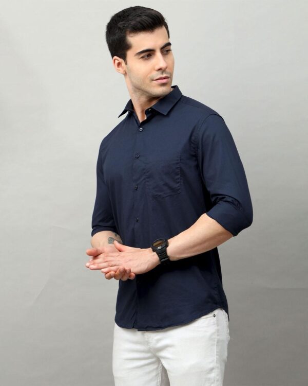 Navy Blue Slim Fit Shirt