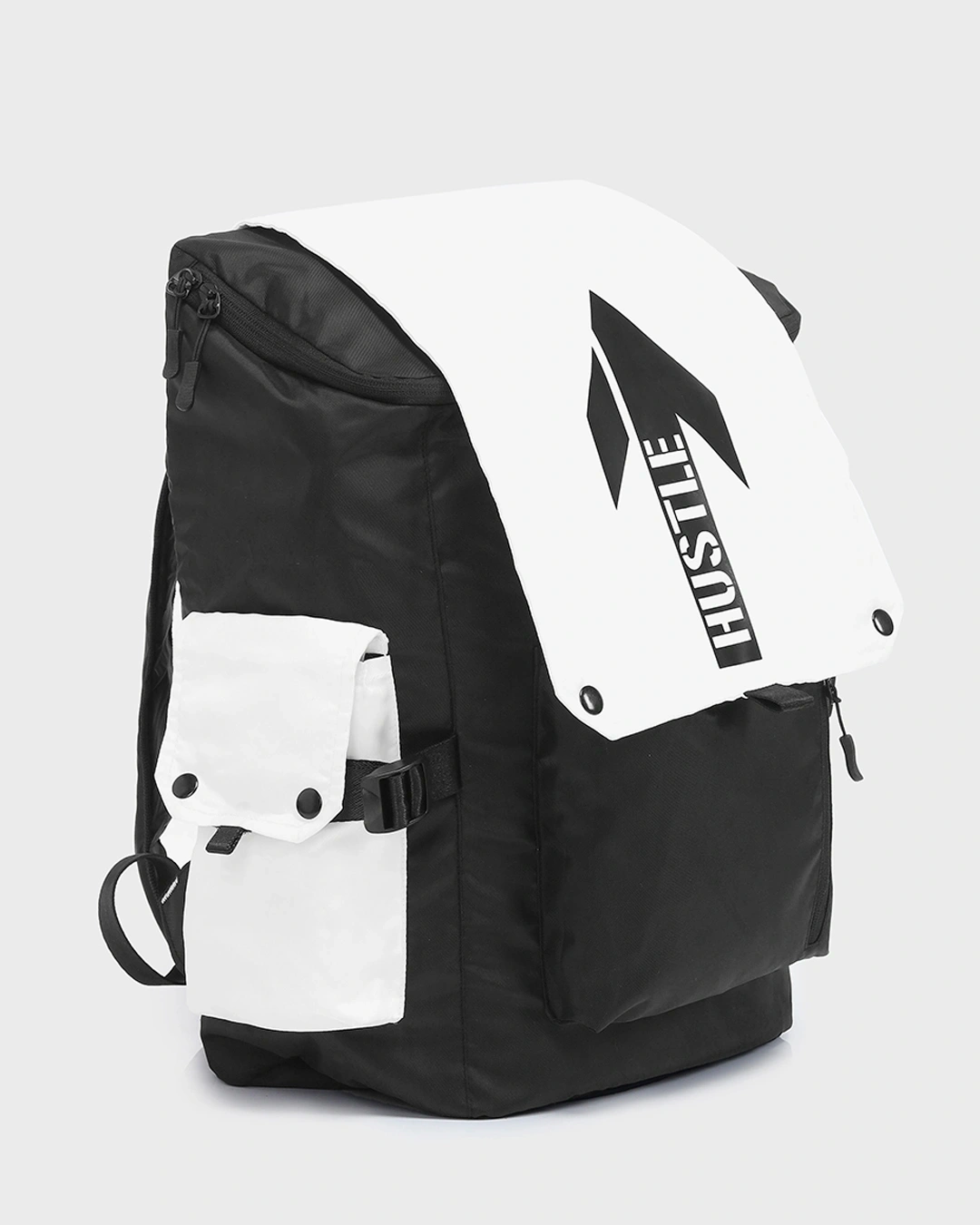 Black Hustle Printed Backpack - Image 2