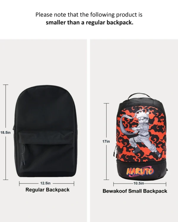 Black Naruto Scroll Printed Small Backpack - Image 5